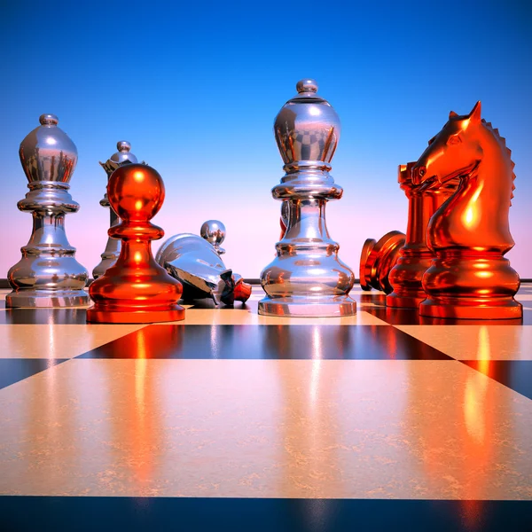 체스-전투 패배 — 스톡 사진