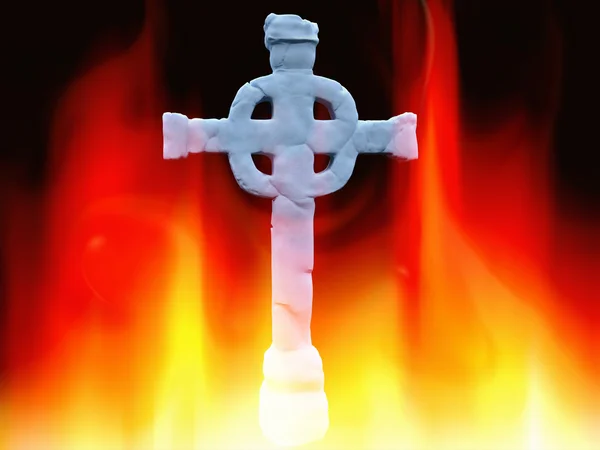 Кельтський хрест ізольовані — стокове фото