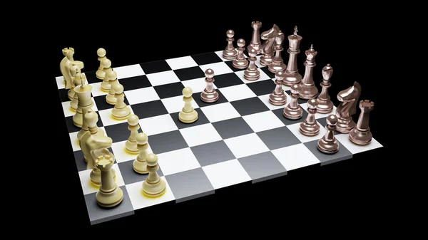Schachschlacht — Stockfoto