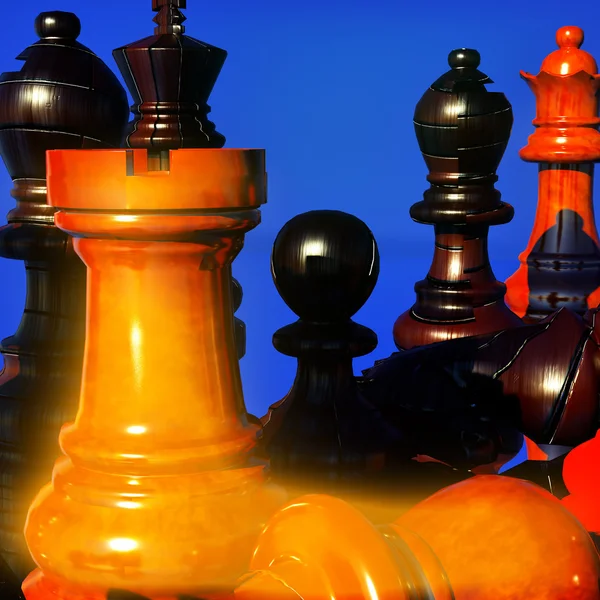 Satranç savaş - yenilgi — Stok fotoğraf