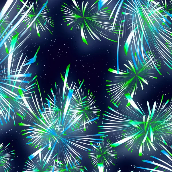 Bellissimi fuochi d'artificio sullo sfondo del cielo nero — Foto Stock