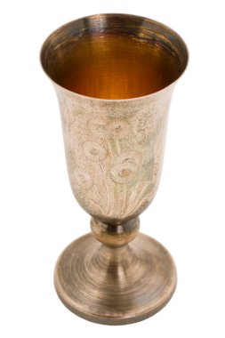 Kiddish cup with wine clipart