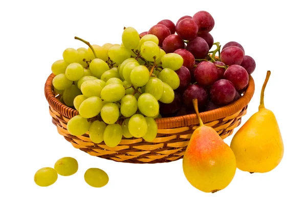 Gruszki i winogrona — Zdjęcie stockowe