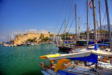 Old habour in Cyprus clipart