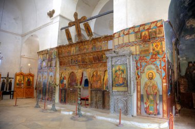 Icons at St.Barnabas Church in Northern Cyprus clipart