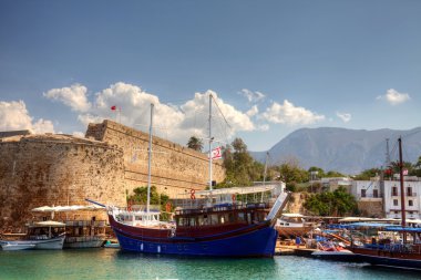 Old habour in Cyprus clipart