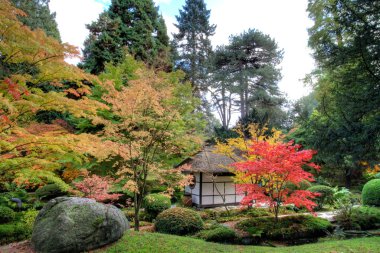 Japanese Tea House and garden clipart