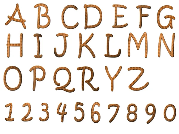 Biscotto con alfabeto biscotti al cioccolato — Foto Stock