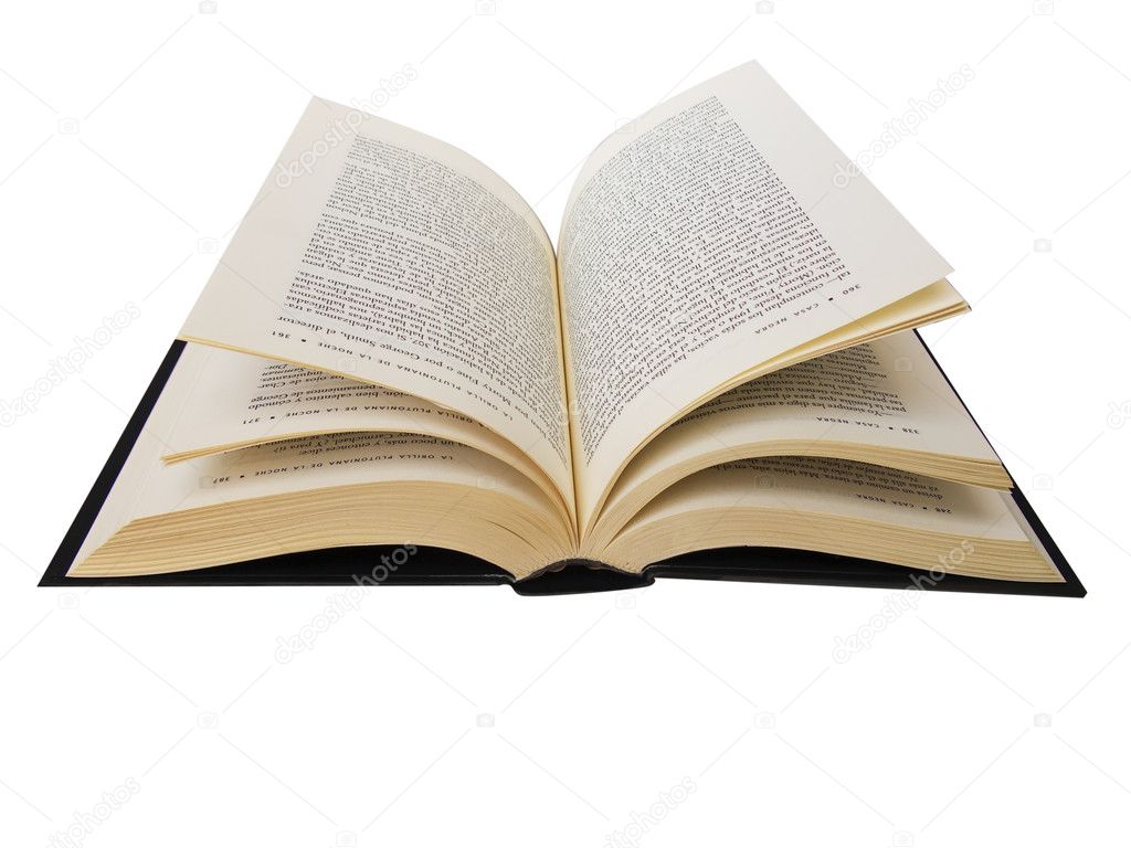 Open book with pages isolated in white Stock Photo by ©Tempusfugit1980 ...