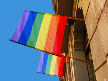 Rainbow flags clipart
