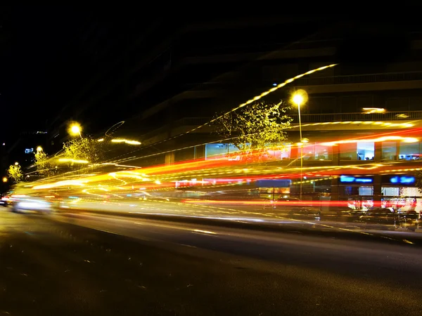 Trafik ışıkları bulanıklık — Stok fotoğraf