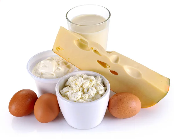 Milchprodukte, Käse und Eier — Stockfoto