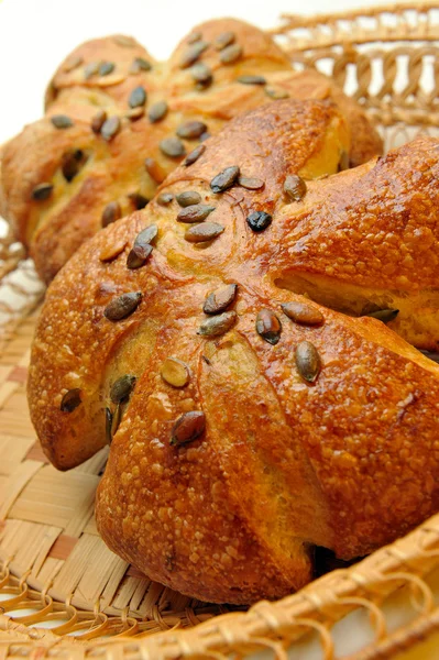 Bread with pumpkin seeds — Stock Photo, Image