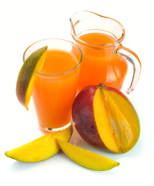 芒果汁和水果 — 图库照片
