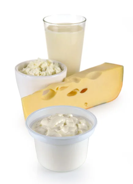Молоко и сыр — стоковое фото