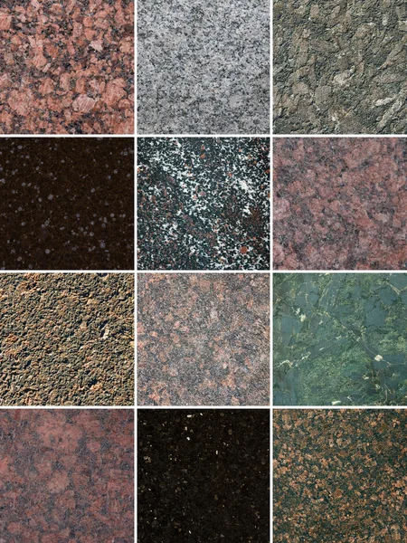 Diferentes pedras texturas — Fotografia de Stock