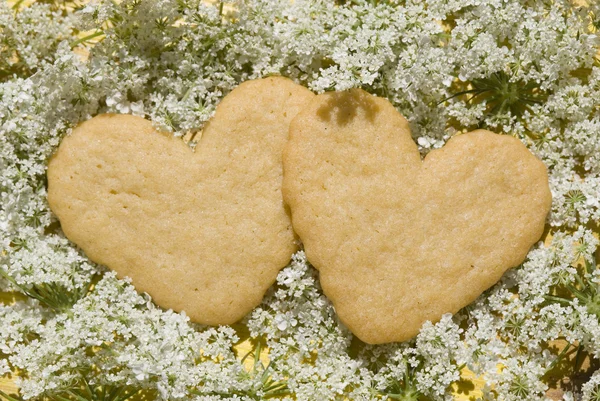 Shortbread delicioso em forma de coração — Fotografia de Stock
