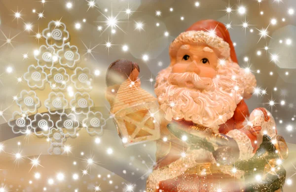 Vánoční přání, santa Evo — Stock fotografie