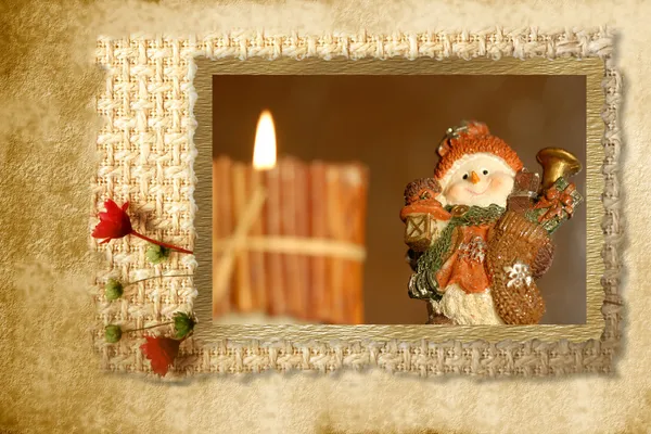 Рождественские открытки страна Снеговиков — стоковое фото
