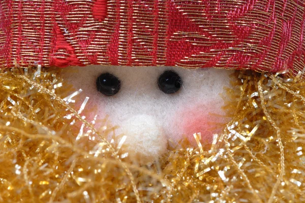 Julkort porträtt jultomten docka — Stockfoto