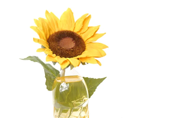 Sunflower oil bottle isolated — Stock Photo, Image