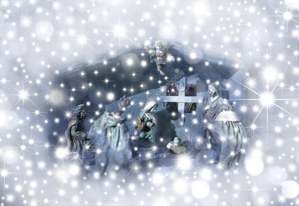 Christmas Card Nativity scene
