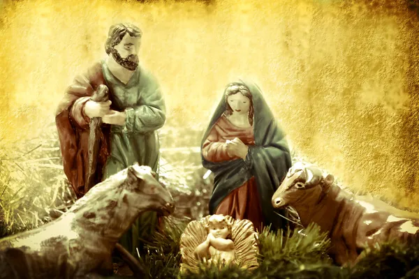 Christmas Cards, Nativity scene — Stock Photo, Image