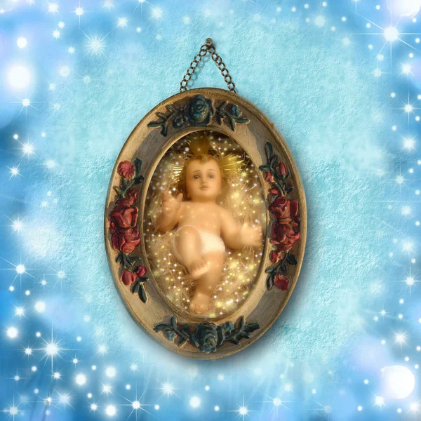 Dziecko Jezus kartki świąteczne — Zdjęcie stockowe