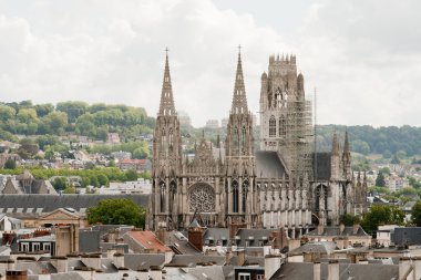 Cathedral in Rouen, France clipart