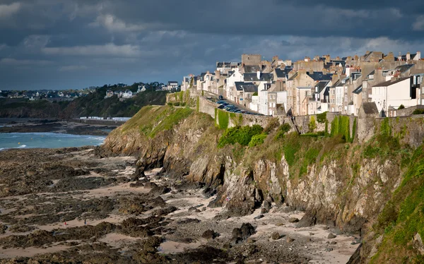 stock image Houses on the edge in Granville, France