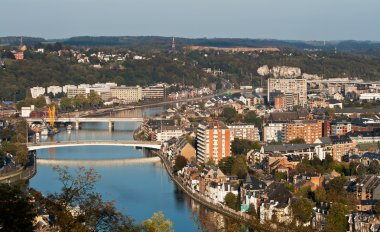 Aerial view of european city clipart