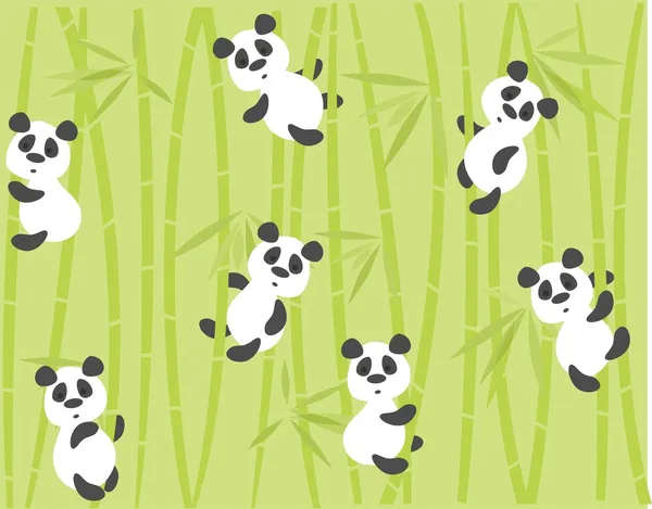 stock vector Panda bears