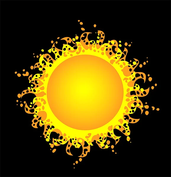 Een abstracte zon — Stockvector
