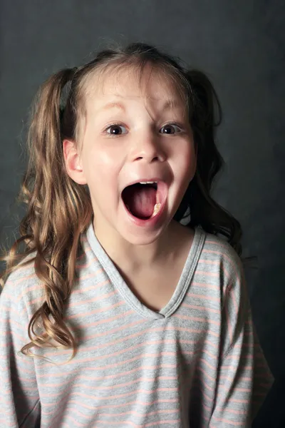 Retrato 5 anos meninas — Fotografia de Stock