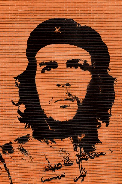 Che Guevara en la pared de ladrillo — Foto de Stock