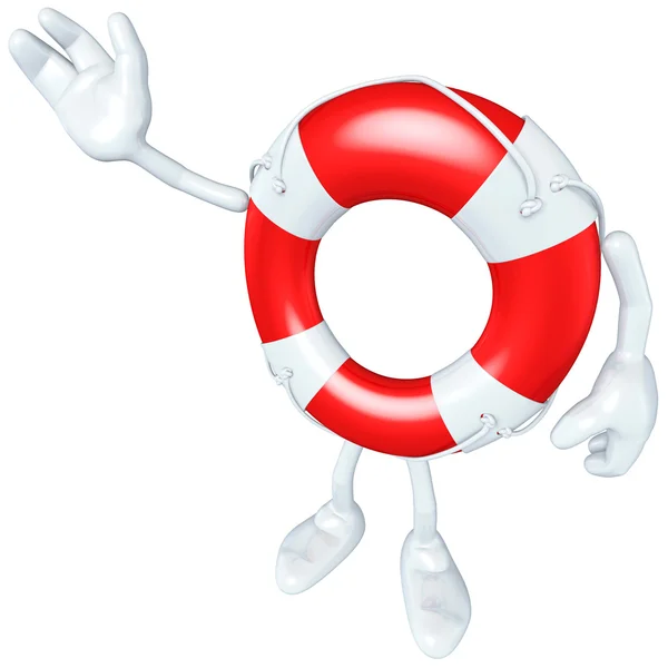 Obrázek maskota záchranný kruh — Stock fotografie