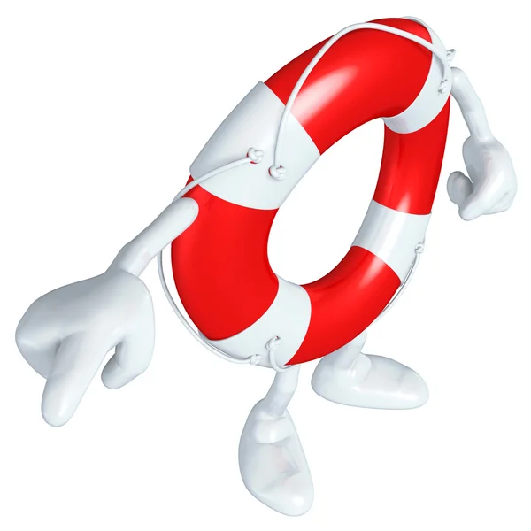 Figura de mascote de bóia de vida — Fotografia de Stock
