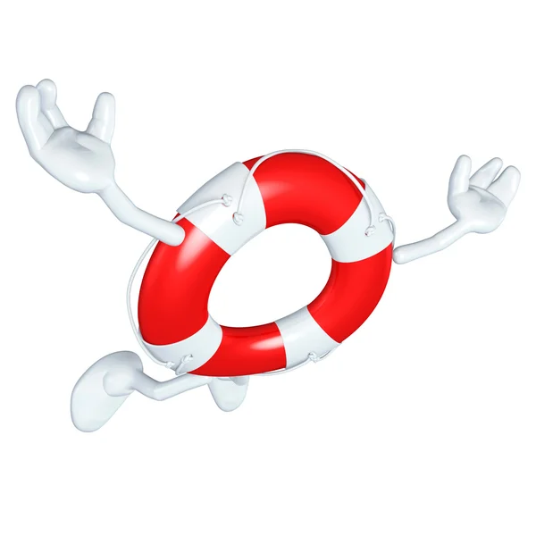 Lifebuoy Mascot Figure — Stock Photo, Image