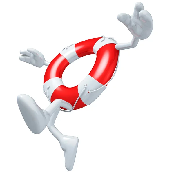 Lifebuoy maskot şekil — Stok fotoğraf