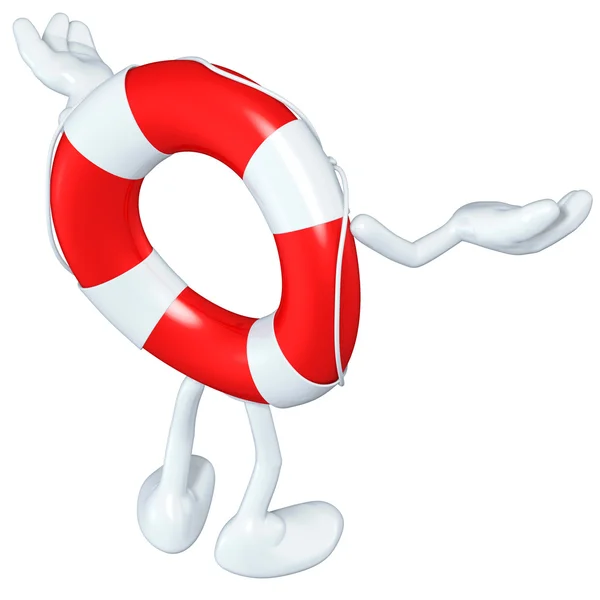 Lifebuoy maskot şekil — Stok fotoğraf