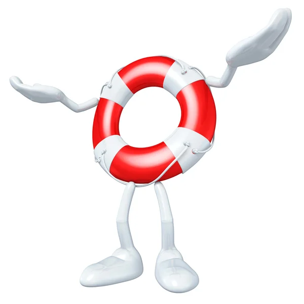 Obrázek maskota záchranný kruh — Stock fotografie