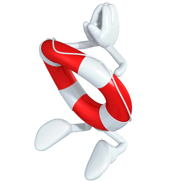 Figura de mascote de bóia de vida — Fotografia de Stock