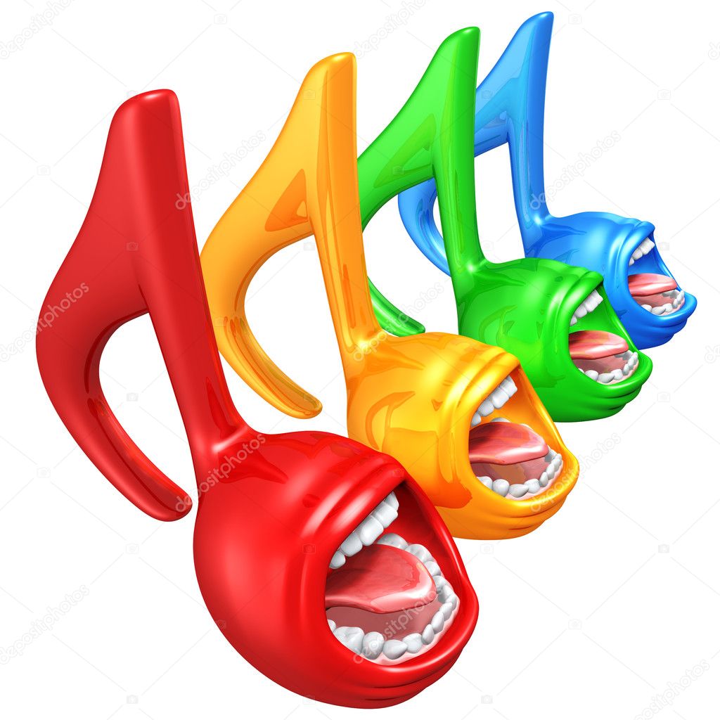 Spectrum Singing Music Notes — Stock Photo © LuMaxArt #7928762