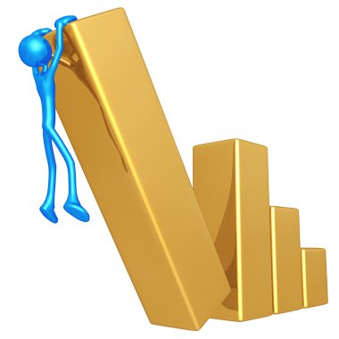 devrilme çubuk grafik üzerinde asılı