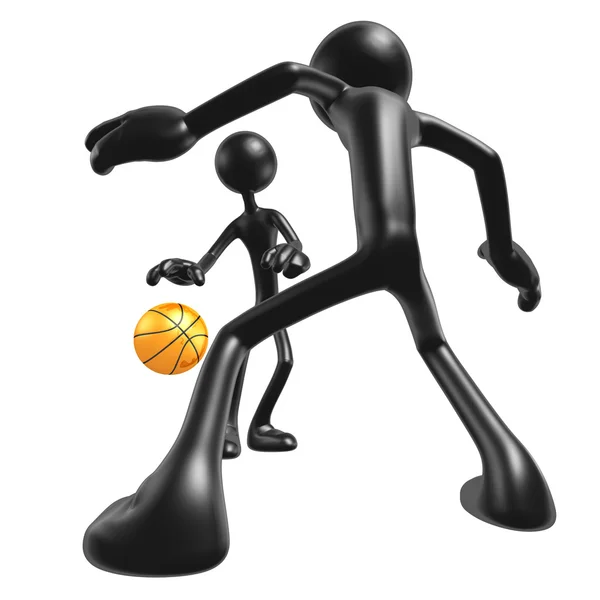 Basketbal één op één — Stockfoto
