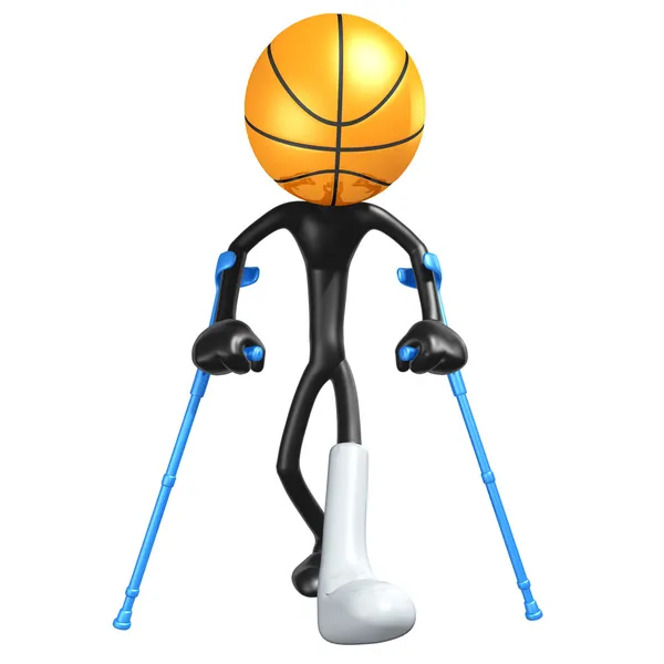 Травмированный баскетболист — стоковое фото