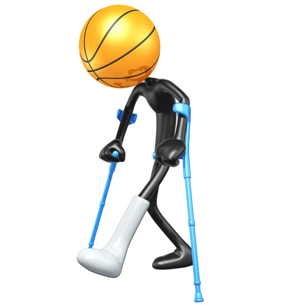 Травмированный баскетболист — стоковое фото