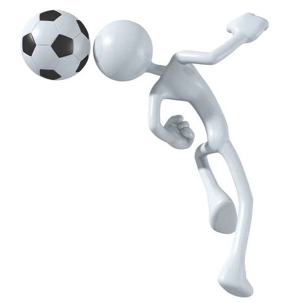 3D futbol futbol — Stok fotoğraf