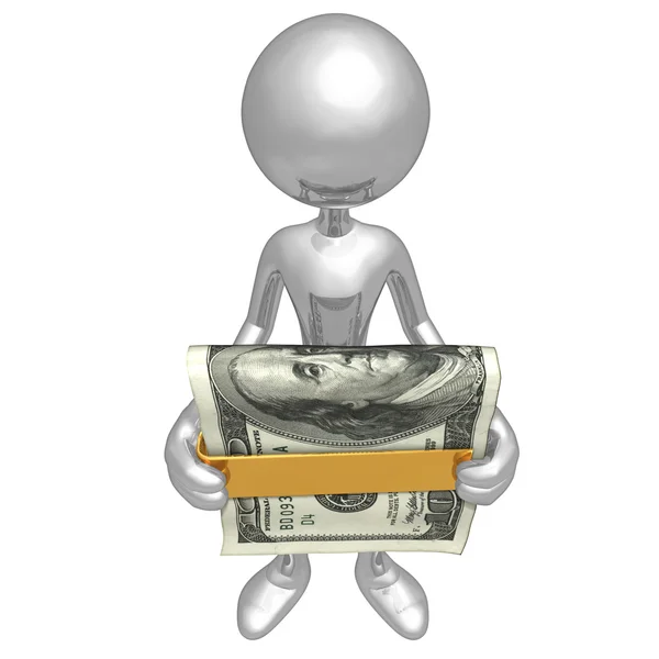 Holding A Money Clip — Stock Photo, Image