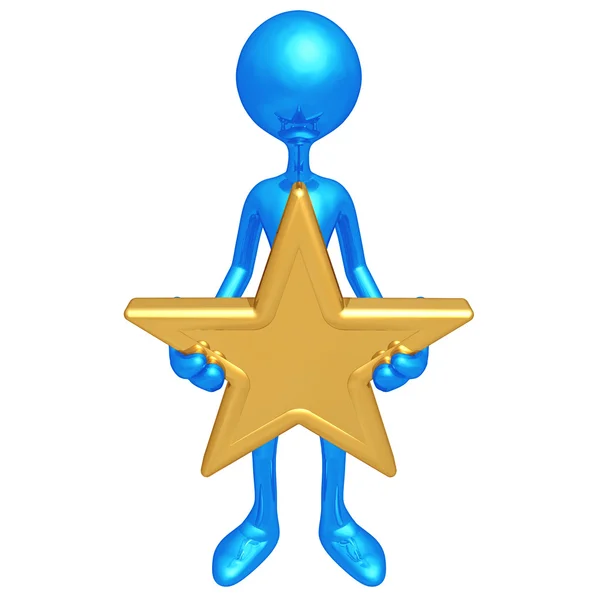 Holding A Gold Star — Stock Photo, Image